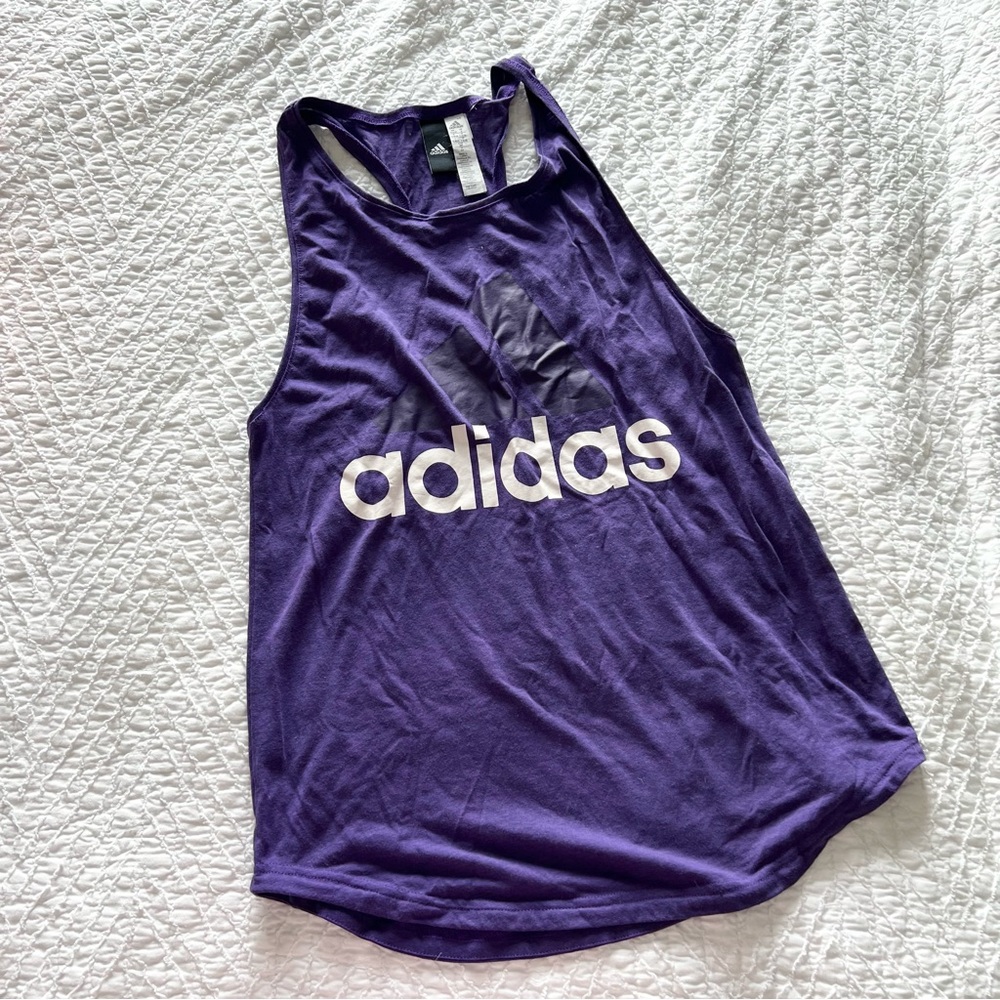 Adidas Tank Top Shirt Purple Workout Exercise H